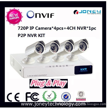 Onvif H. 264 4CH IP Camera NVR Kit